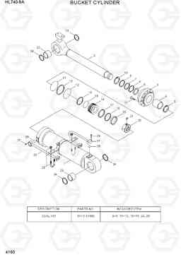 4160 BUCKET CYLINDER HL740-9A, Hyundai