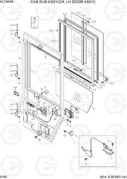 5100 CAB SUB ASSY(3/4, LH DOOR ASSY) HL740-9A, Hyundai