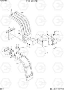 5210 MUD GUARD HL740-9A, Hyundai