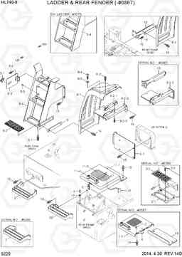 5220 LADDER & REAR FENDER(-#0113) HL740-9A, Hyundai