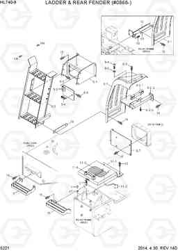 5221 LADDER & REAR FENDER(#0114-) HL740-9A, Hyundai