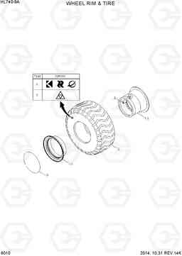 6010 WHEEL RIM & TIRE HL740-9A, Hyundai