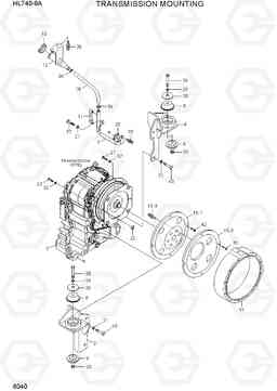 6040 TRANSMISSION MOUNTING HL740-9A, Hyundai