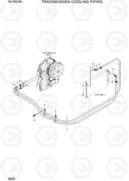 6050 TRANSMISSION COOLING PIPING HL740-9A, Hyundai