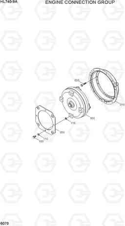 6070 ENGINE CONNECTION GROUP HL740-9A, Hyundai