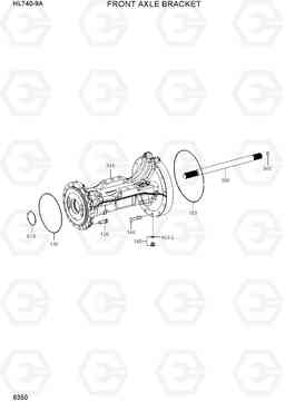 6350 FRONT AXLE BRACKET HL740-9A, Hyundai