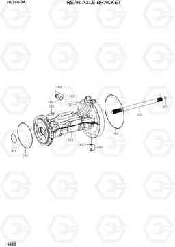 6450 REAR AXLE BRACKET HL740-9A, Hyundai