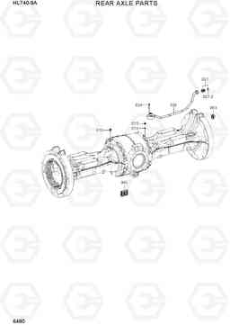 6480 REAR AXLE PARTS HL740-9A, Hyundai