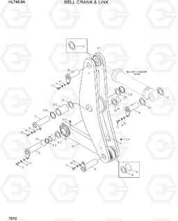 7010 BELL CRANK & LINK HL740-9A, Hyundai