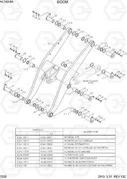 7020 BOOM HL740-9A, Hyundai