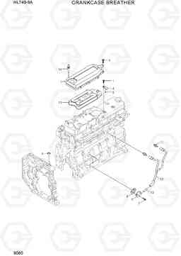 9060 CRANKCASE BREATHER HL740-9A, Hyundai