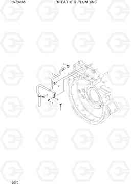 9070 BREATHER PLUMBING HL740-9A, Hyundai