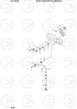 9180 EGR WATER PLUMBING HL740-9A, Hyundai