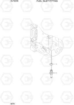 9270 FUEL INLET FITTING HL740-9A, Hyundai