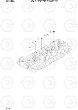 9320 CAB HEATER PLUMBING HL740-9A, Hyundai