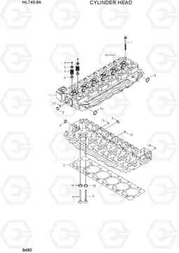 9480 CYLINDER HEAD HL740-9A, Hyundai