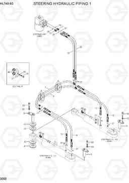 3050 STEERING HYDRAULIC PIPING 1 HL740-9B(BRAZIL), Hyundai