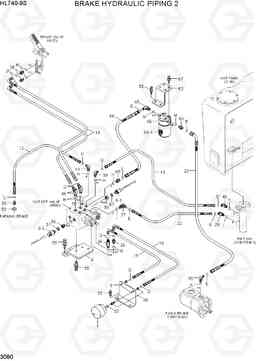 3080 BRAKE HYDRAULIC PIPING 2 HL740-9B(BRAZIL), Hyundai