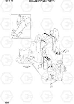 3090 GREASE PIPING(FRONT) HL740-9B(BRAZIL), Hyundai