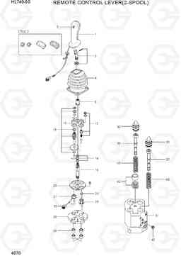 4070 REMOTE CONTROL LEVER(2-SPOOL) HL740-9B(BRAZIL), Hyundai