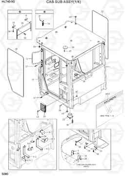 5080 CAB SUB ASSY(1/4) HL740-9B(BRAZIL), Hyundai