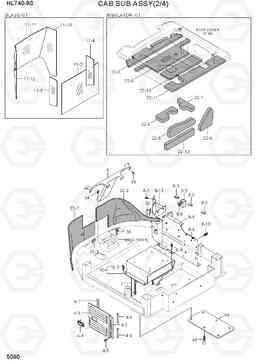 5090 CAB SUB ASSY(2/4) HL740-9B(BRAZIL), Hyundai