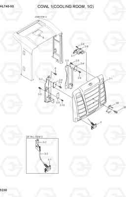 5230 COWL 1(COOLING ROOM, 1/2) HL740-9B(BRAZIL), Hyundai