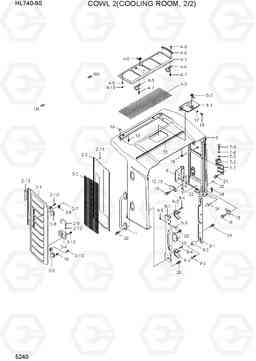 5240 COWL 2(COOLING ROOM, 2/2) HL740-9B(BRAZIL), Hyundai