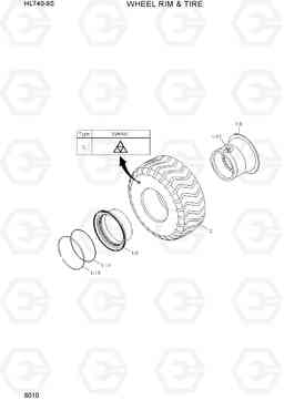 6010 WHEEL RIM & TIRE HL740-9B(BRAZIL), Hyundai