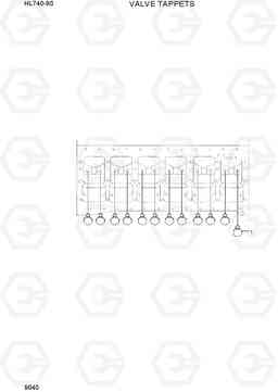 9040 VALVE TAPPETS HL740-9B(BRAZIL), Hyundai