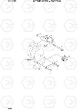 9150 ALTERNATOR MOUNTING HL740-9B(BRAZIL), Hyundai