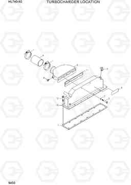 9450 TURBOCHARGER LOCATION HL740-9B(BRAZIL), Hyundai