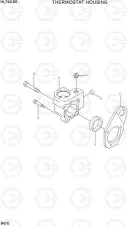 9470 THERMOSTAT HOUSING HL740-9B(BRAZIL), Hyundai