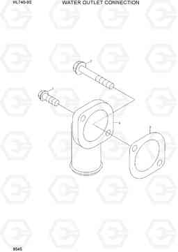 9545 WATER OUTLET CONNECTION HL740-9B(BRAZIL), Hyundai