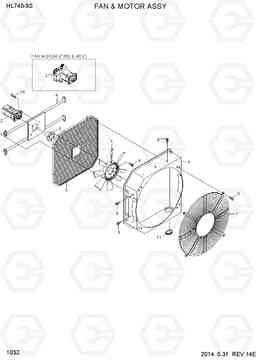 1032 FAN & MOTOR ASSY HL740-9S, Hyundai