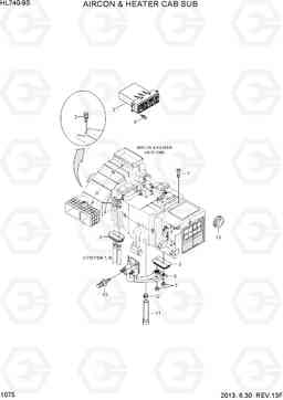 1075 AIRCON & HEATER CAB SUB HL740-9S, Hyundai