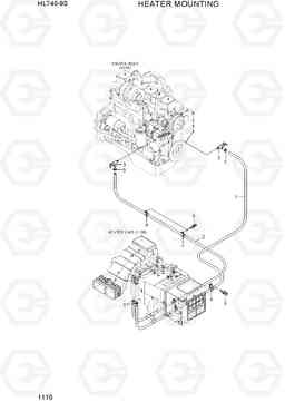 1110 HEATER MOUNTING HL740-9S, Hyundai