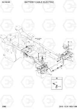 2080 BATTERY CABLE ELECTRIC HL740-9S, Hyundai