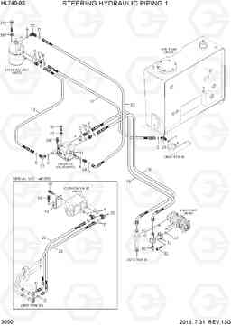 3050 STEERING HYDRAULIC PIPING 1 HL740-9S, Hyundai