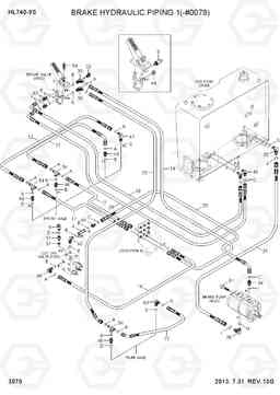 3070 BRAKE HYDRAULIC PIPING 1(-#0079) HL740-9S, Hyundai