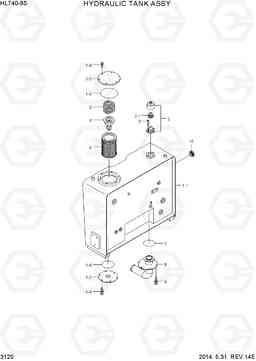 3120 HYDRAULIC TANK ASSY HL740-9S, Hyundai