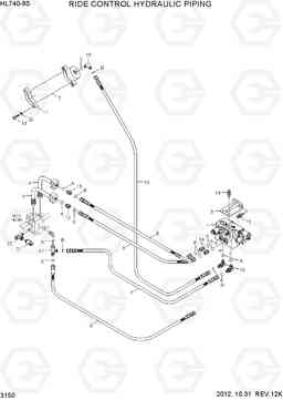 3150 RIDE CONTROL HYDRAULIC PIPING HL740-9S, Hyundai