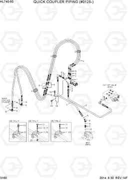 3160 QUICK COUPLER PIPING (#0128-) HL740-9S, Hyundai