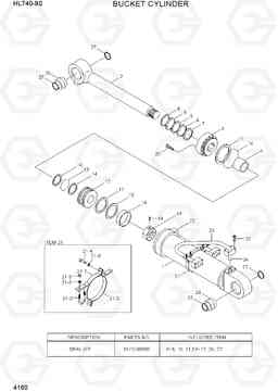 4160 BUCKET CYLINDER HL740-9S, Hyundai