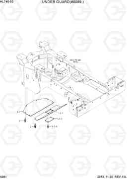 5061 UNDER GUARD(#0089-) HL740-9S, Hyundai