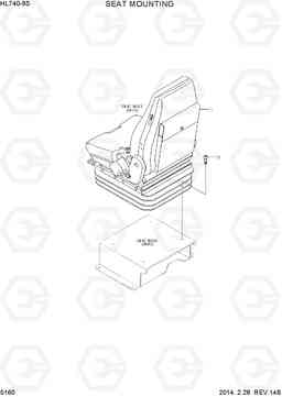 5160 SEAT MOUNTING HL740-9S, Hyundai