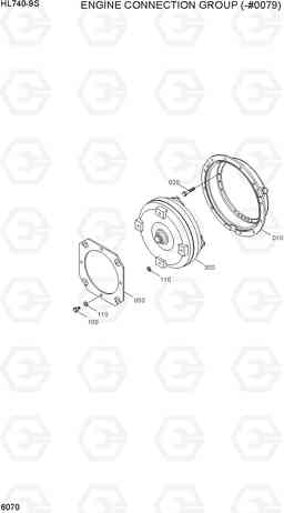 6070 ENGINE CONNECTION GROUP(-#0079) HL740-9S, Hyundai