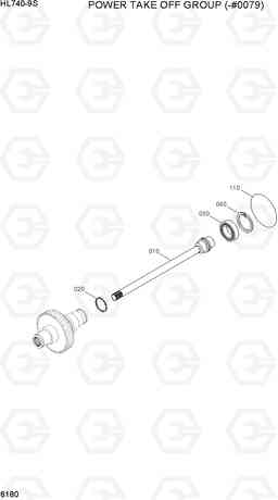 6180 POWER TAKE OFF GROUP(-#0079) HL740-9S, Hyundai