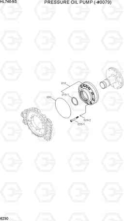 6230 PRESSURE OIL PUMP(-#0079) HL740-9S, Hyundai