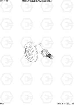 6420 FRONT AXLE DRIVE(#0080-) HL740-9S, Hyundai